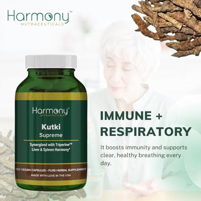 Kutki Supreme - Harmony Nutraceuticals Ayurvedic Medicine for Healthy Skin, Immune and Respiratory Systems - 120 Vegan Organic Capsules Harmony NutraceuticalsBuy Supplements Australia