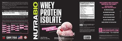 NutraBio Whey Protein Isolate Supplement – 25g of Protein Per Scoop with Complete NutraBioBuy Supplements Australia