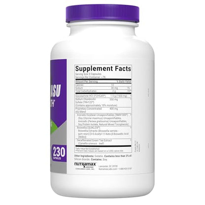 Nutramax Laboratories Cosamin® ASU Joint Health Supplement with Glucosamine, Chondroitin & ASU for Adult Men & Women, Joint Supplement, 230 Capsules Nutramax LaboratoriesBuy Supplements Australia