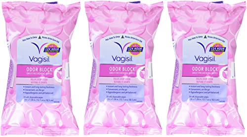 Vagisil Odor Block Daily Freshening Wipes for Feminine Hygiene in Resealable Pouch VagisilBuy Supplements Australia