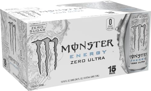 Monster Energy Zero Ultra, Sugar Free Energy Drink, 16 Ounce (Pack of 15) Monster EnergyBuy Supplements Australia