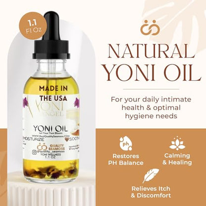 Natural Yoni Oil, Mint Fresh Feminine Care Oil, Reduces Odor, Restores pH Balance, All Natural, Herbal Yoni Quality Seamoss and Yoni OilBuy Supplements Australia