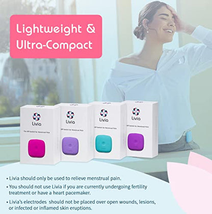 Livia Menstrual Pain Relief Device, Pink - The Off Switch for Period Pain - Portable Unit LiviaBuy Supplements Australia