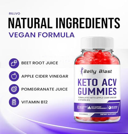 (2 Pack) Belly Blast Keto ACV Gummies - Keto Belly Blast ACV Advanced Formula Belly Blast RillvoBuy Supplements Australia