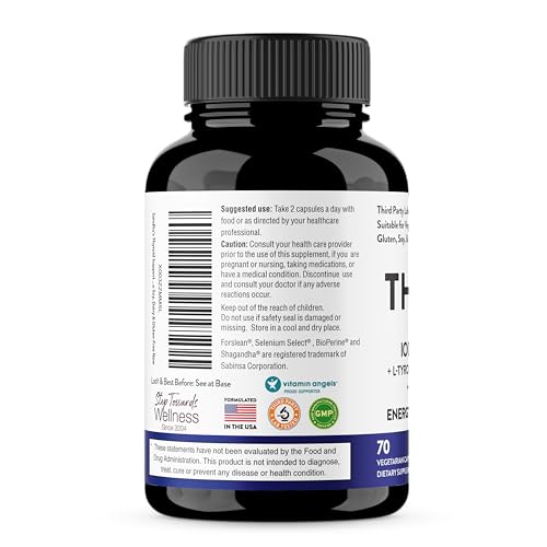 Sandhu's Thyroid Support Complex with Iodine Supplement|60 Capsules, 30 Days Supply Sandhu'sBuy Supplements Australia