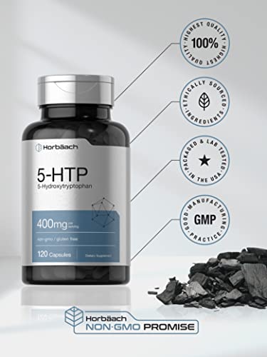5HTP 400mg | 120 Capsules | 5-HTP Extra Strength Supplement | Non-GMO, Gluten Free HorbäachBuy Supplements Australia