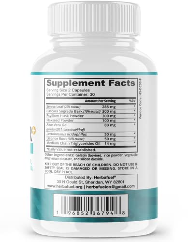 Herbafuel Colon Cleanse - Supports Detox, Gut Health, & Bloating Relief - Contains Herbs HerbafuelBuy Supplements Australia
