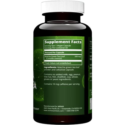 MRM Matcha Green Tea Capsules 60 Servings MRMBuy Supplements Australia