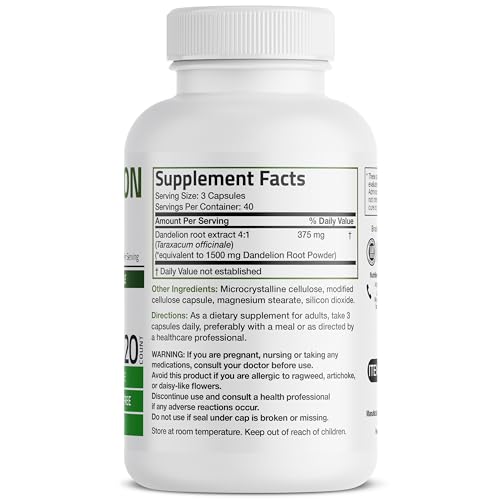 Bronson Dandelion Root High Potency Supplement, Supports Overall Good Health & Well BronsonBuy Supplements Australia