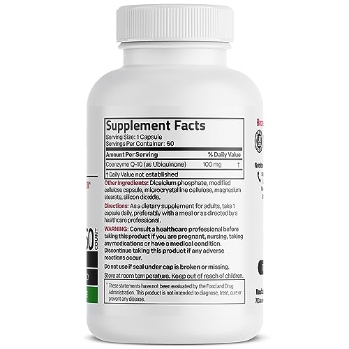 Bronson CoQ10 100 MG High Potency Cellular Energy Production, 60 Vegetarian Capsules BronsonBuy Supplements Australia