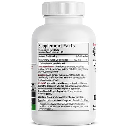 Bronson CoQ10 100 MG High Potency Cellular Energy Production, 60 Vegetarian Capsules BronsonBuy Supplements Australia