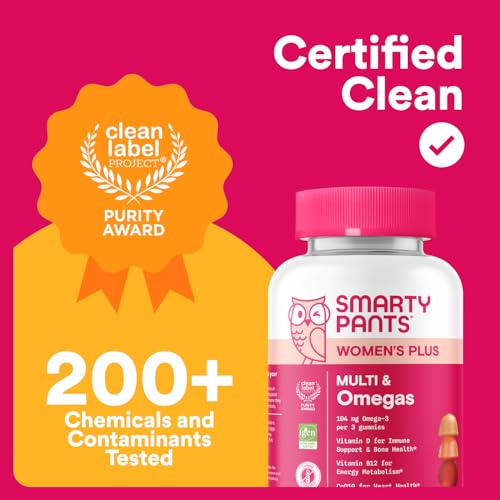 SmartyPants Women's Multivitamin Gummies - Improved Formula: Omega 3 (DHA/EPA), Methylfolate, CoQ10, Vitamin D3, C, Vitamin B12, B6, A, K & Zinc SmartyPantsBuy Supplements Australia