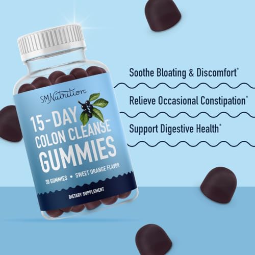 15 Day Colon Cleanse & Detox Gummies | Occasional Constipation & Bloating Relief SMNutritionBuy Supplements Australia