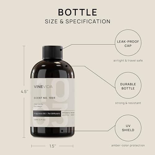 VINEVIDA [4 Fl Oz] Scent NO. 1003 Fragrance Oil for Cold Air Diffusers, Aromatic VINEVIDABuy Supplements Australia