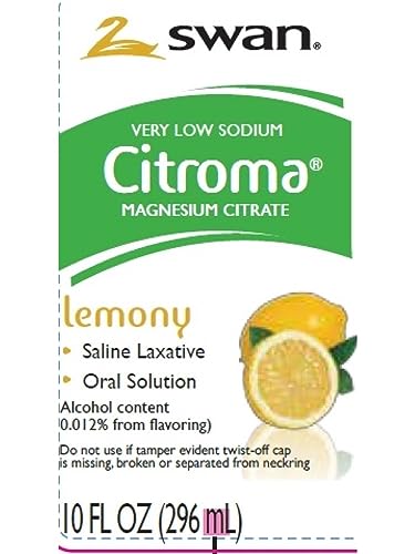Swan Lemon Magnesium Citrate Oral Solution (10 oz), Natural Lemon Flavor, Gentle Deal DaveBuy Supplements Australia