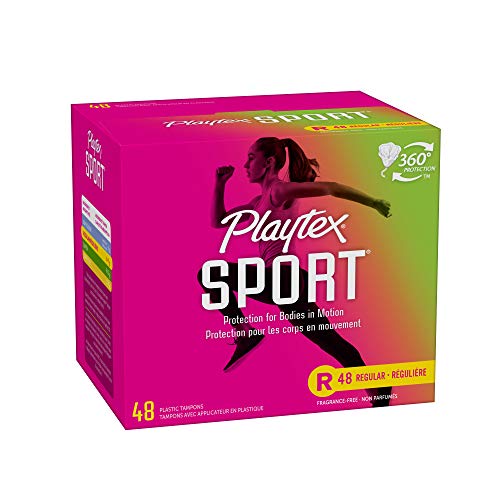 Playtex Sport Tampons, Regular Absorbency, Fragrance-Free - 48ct (Packaging May Vary) PLAYTEXBuy Supplements Australia
