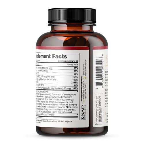 Snap Supplements Blood Sugar Blend - Support Healthy Blood Sugar, 60 Capsules Snap SupplementsBuy Supplements Australia