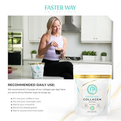 FASTer Way to Fat Loss, Unflavored, 360g Grass-Fed Beef Collagen Peptides for Skin FASTer Way to Fat LossBuy Supplements Australia