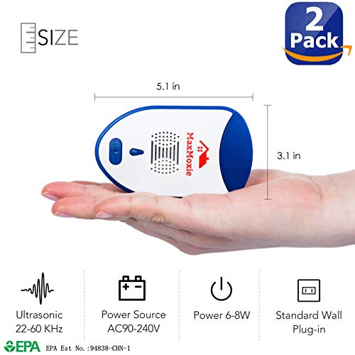 MaxMoxie Ultrasonic Pest Repeller, Humane Mice Control Electronic Insect MaxMoxieBuy Supplements Australia