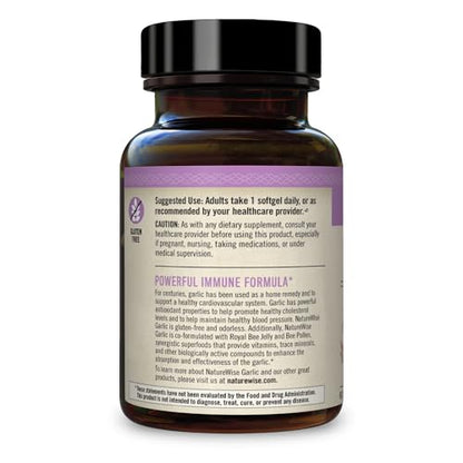 NatureWise Garlic Odorless Softgels 1500mg Support Teeth & Immune System Health NatureWiseBuy Supplements Australia