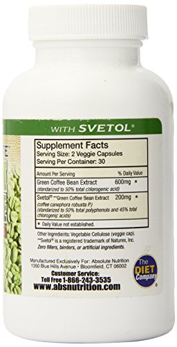 Absolute Nutrition Diet Supplement, Green Coffee Bean Extract with Svetol, 60 Count Absolute NutritionBuy Supplements Australia