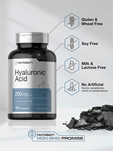 Hyaluronic Acid Supplement | 200 mg | 150 Capsules | Non-GMO and Gluten Free Supple HorbäachBuy Supplements Australia