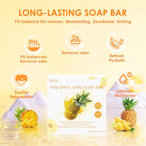 2 PCS Yoni Soap Bars Feminine Wash, 100% Natural Organic Yoni Bar Soap for Women Ph Balance Yoni BASSIBuy Supplements Australia