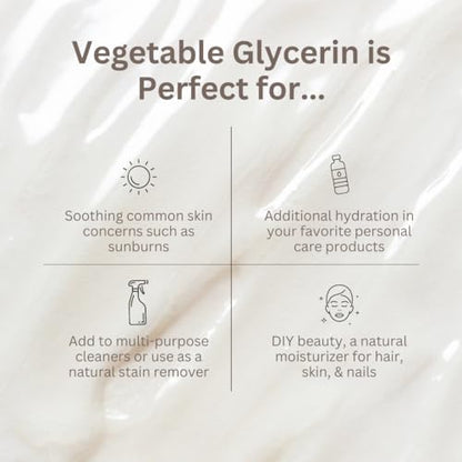 Vegetable Glycerine - 100% Pure, Cold Pressed - 32 fl oz - GreenHealth GreenHealthBuy Supplements Australia