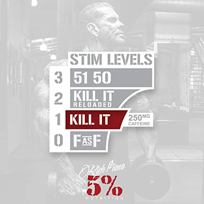 5% Nutrition Rich Piana Kill It Pre Workout Powder w/Creatine, Jitter-Free Caffeine 5% NutritionBuy Supplements Australia