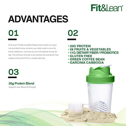 Fit & Lean Meal Shake, Fat Burning Meal Replacement, Meal Replacement with Protein Fit & LeanBuy Supplements Australia