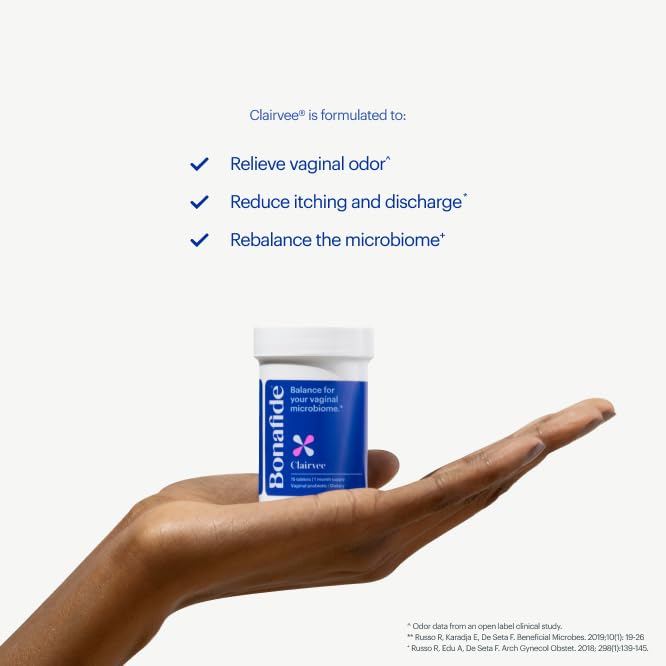 Bonafide Clairvee Vaginal Probiotic – Hormone-Free, Drug-Free Relief from Odor, Vaginal Itching and Discharge – Balances Vaginal pH Levels – 90 Day Supply (45 Capsules) BonafideBuy Supplements Australia
