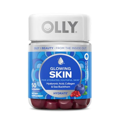 OLLY Glowing Skin Gummy, 25 Day Supply (50 Count), Plump Berry, Hyaluro OLLYBuy Supplements Australia