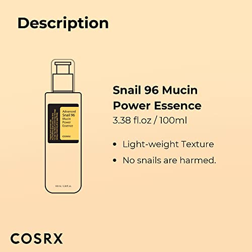 COSRX Snail Mucin 96% Power Repairing Essence 3.38 fl.oz 100ml COSRXBuy Supplements Australia