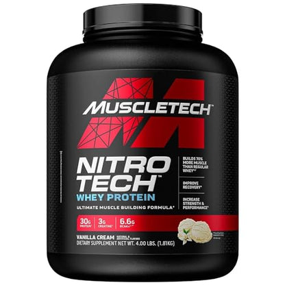 MuscleTech Whey Protein Powder | MuscleTech Nitro-Tech | Isolate & Peptides