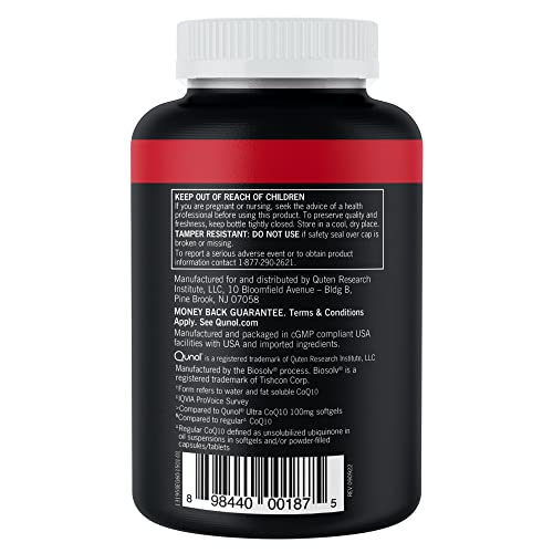 Qunol CoQ10 200mg Softgels, Ultra CoQ10 - Ultra High Absorption Coenzyme Q10 Supplem QunolBuy Supplements Australia