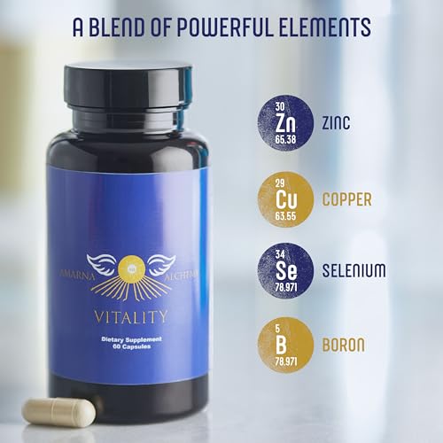 Amarna Alchemy Vitality Trace Minerals Supplement - Zinc with Copper, Selenium Amarna AlchemyBuy Supplements Australia