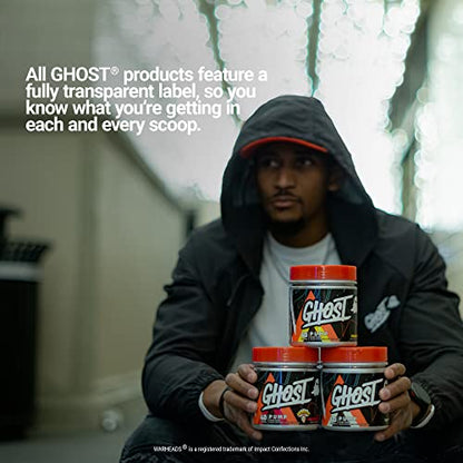 GHOST Pump Nitric Oxide Powder, Peach - 40 Servings - Sugar-Free & Stim-Free Pre GHOSTBuy Supplements Australia