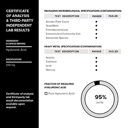 Toniiq Ultra High Purity Hyaluronic Acid Supplements - 95%+ Highly Purified and Bioavailab ToniiqBuy Supplements Australia