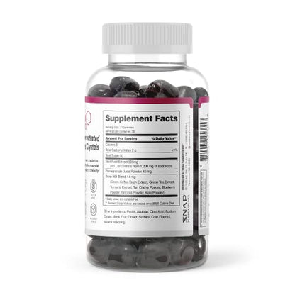 Snap Supplements Nitric Oxide Beet Root Gummies - Support Healthy Blood Circulation Snap SupplementsBuy Supplements Australia
