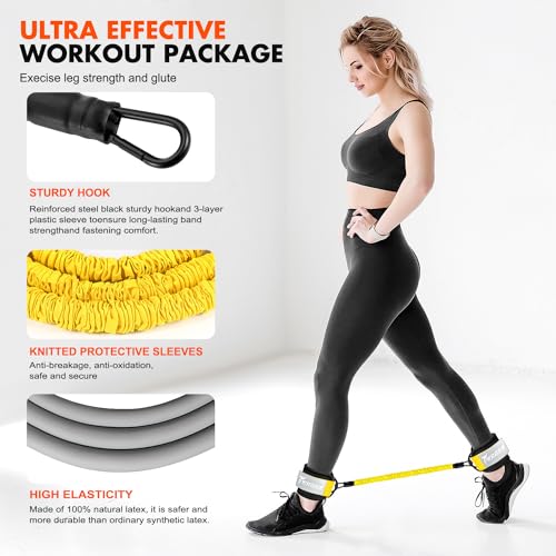 Ankle Resistance Bands with Cuffs, Ankle Bands for Working Out, Glutes Workout Equipment WOQQWBuy Supplements Australia