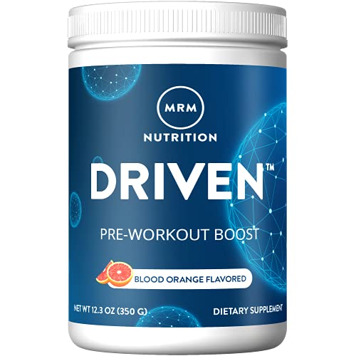 MRM Nutrition Driven Pre-Workout Powder | Blood Orange Flavored | 125mg Caffeine 