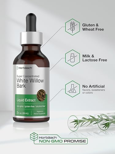 White Willow Bark Extract | 2 fl oz | Alcohol Free Liquid Tincture | Super Concentrated HorbäachBuy Supplements Australia