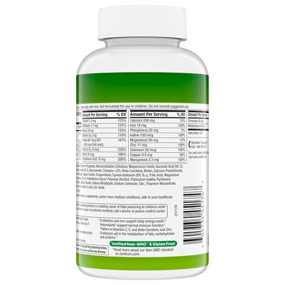 Centrum Adult Multivitamin/Multimineral Supplement with Antioxidants, Zinc, Vitamin D3 and B Vitamins, Gluten Free