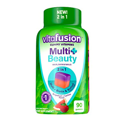 Vitafusion Multivitamin Plus Beauty – 2-in-1 Benefits – Adult Gummy with Hair, Skin & Nails VitafusionBuy Supplements Australia