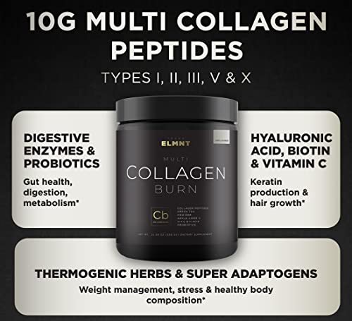 Super Collagen Burn - Premium Multi Collagen for Women w. ACV, Hyaluronic Acid, KSM66 TERRA ELMNTBuy Supplements Australia