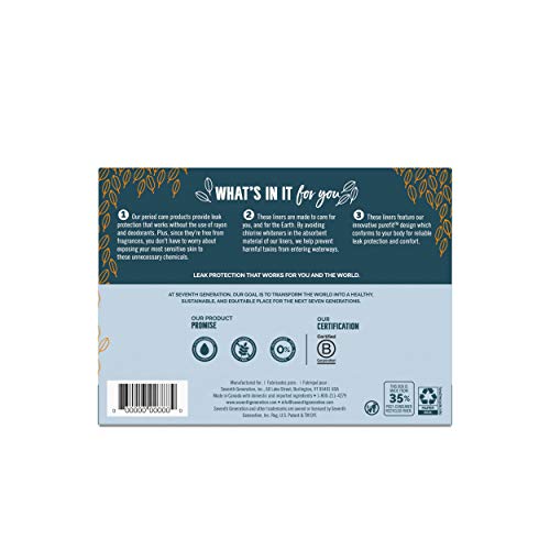Seventh Generation Pantiliner Pads, Free & Clear, 50 Count Seventh GenerationBuy Supplements Australia