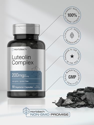 Luteolin Complex with Rutin | 50 Capsules | Vegetarian, Non-GMO & Gluten Free Flavonoid HorbäachBuy Supplements Australia