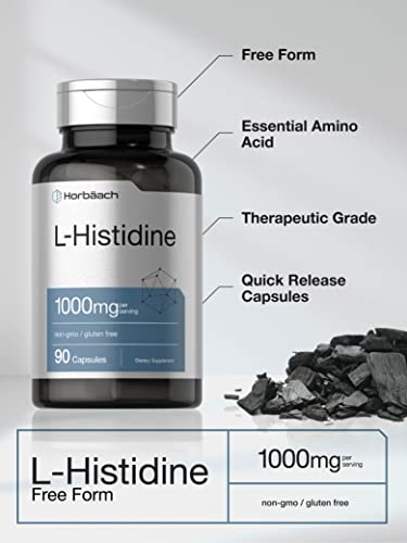 Horbaach L-Histidine 1000mg 90 Capsules | Non-GMO and Gluten Free | Pharmaceutical HorbäachBuy Supplements Australia