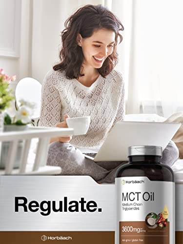 Keto MCT Oil Capsules 3600mg | 300 Softgels | Coconut Oil Pills | Non-GMO and Gluten HorbäachBuy Supplements Australia