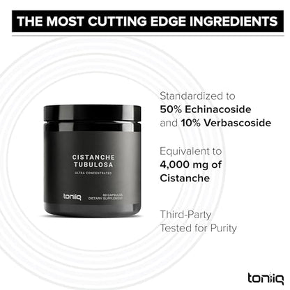 Toniiq Cistanche Tubulosa - (4000mg) Pure Cistanche Supplement for Men - 10x Highly ToniiqBuy Supplements Australia